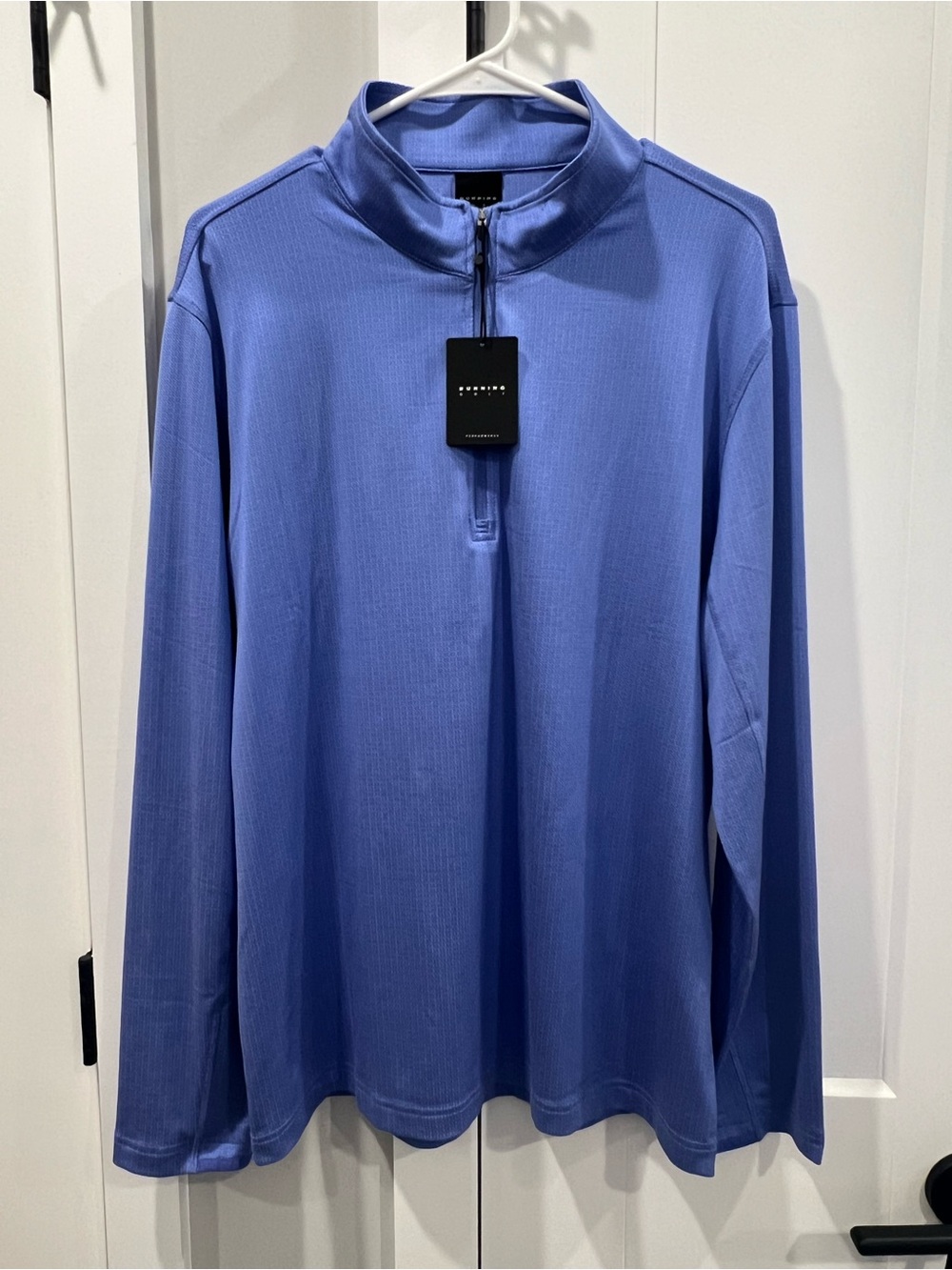Men's Dunning Golf 1/4 Zip-Up Pullover Sweater in Blue